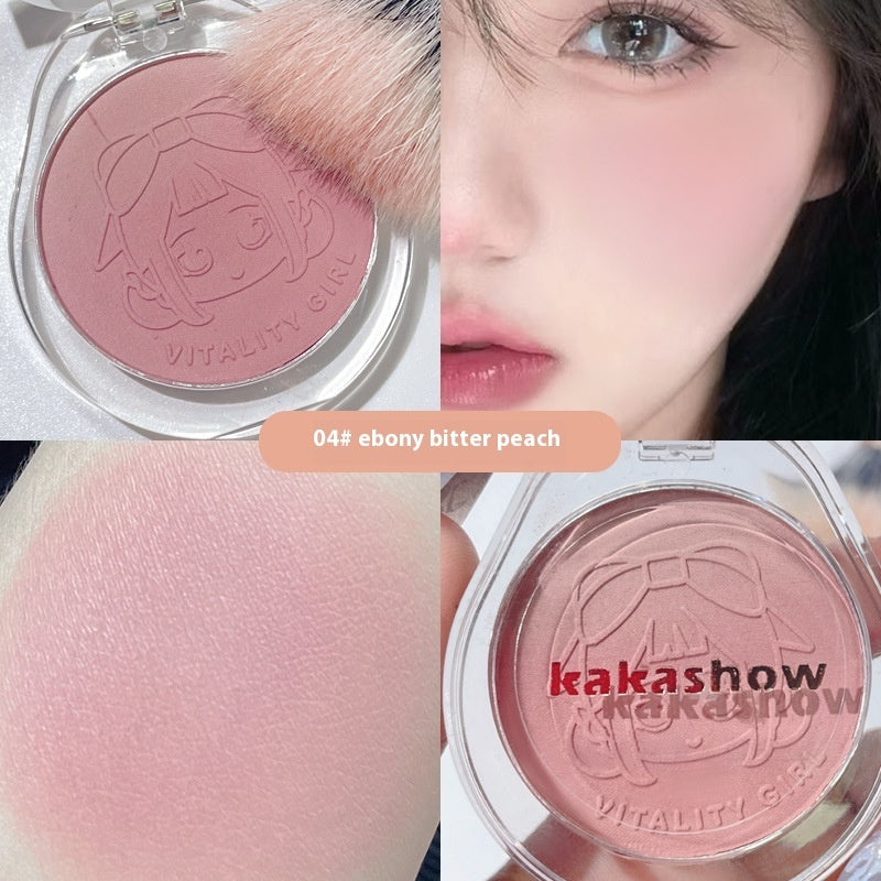 Vigorous Blush Natural Nude Color Gradient Blush Highlight Contour Compact