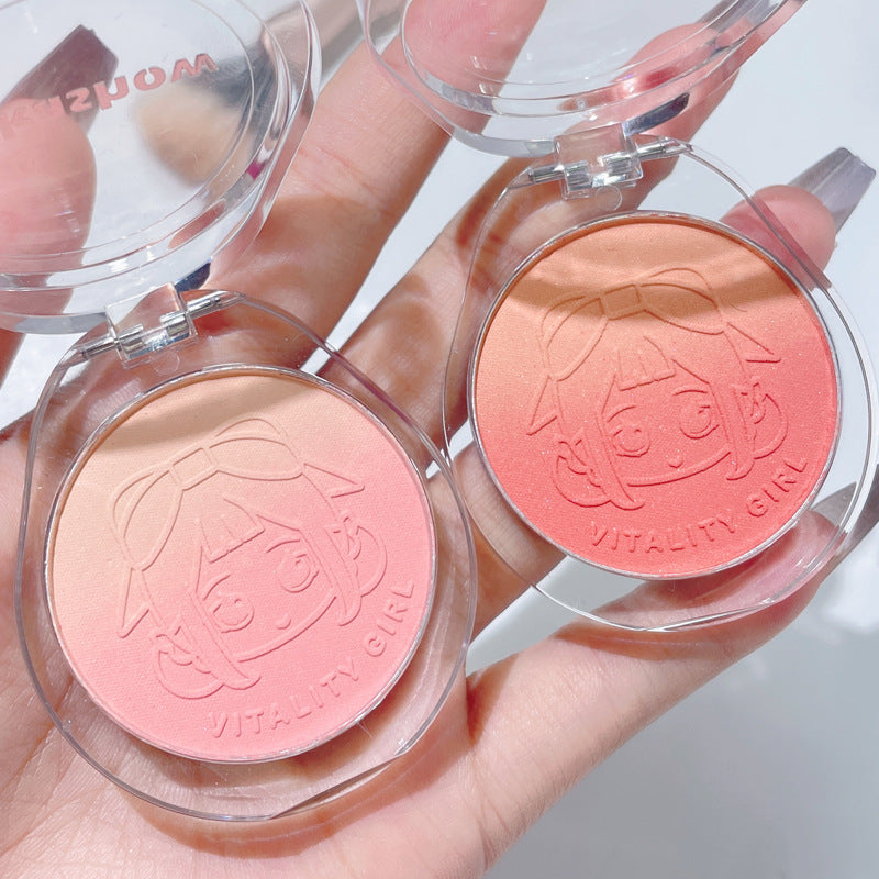 Vigorous Blush Natural Nude Color Gradient Blush Highlight Contour Compact