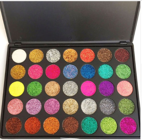 Glitter powder sequin eyeshadow New 35 color sequin eyeshadow glitter applicator