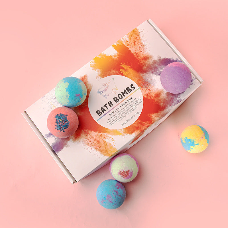 Bath Bombs 14 Pieces Of Explosive Salt Ball Gift Box With Various Fragrance Bath Balls Bubble Bath Bomb for Women