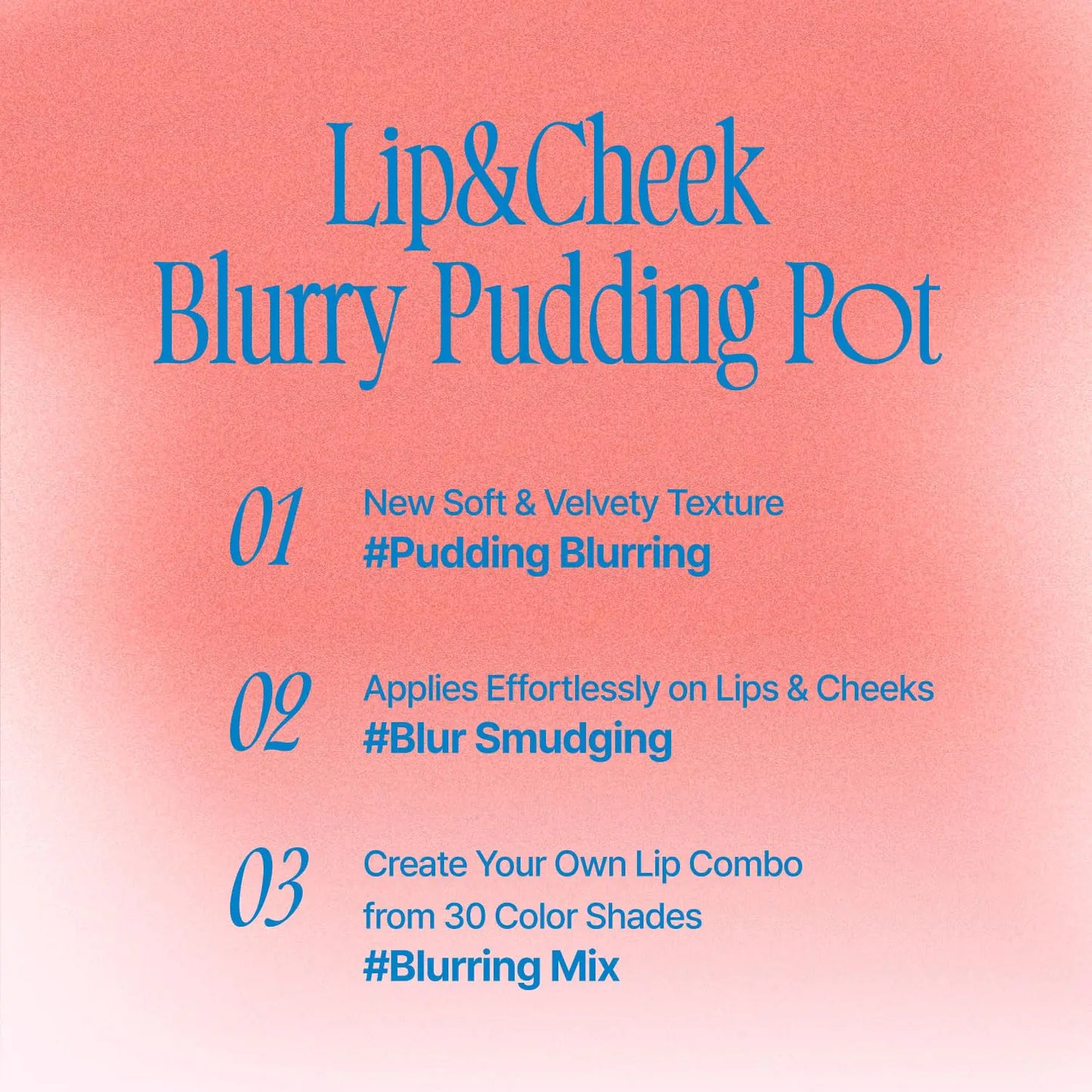 Lip&Cheek Blurry Pudding Pot | Bestie Moment - Boy | Makeup Blush, Buildable Lightweight, Multi-Use Soft Matte Finish | 5g