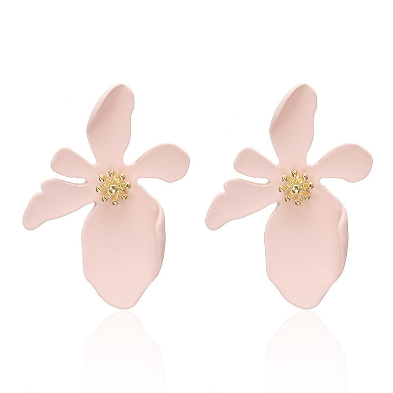 Fashion simple big flower earrings earrings