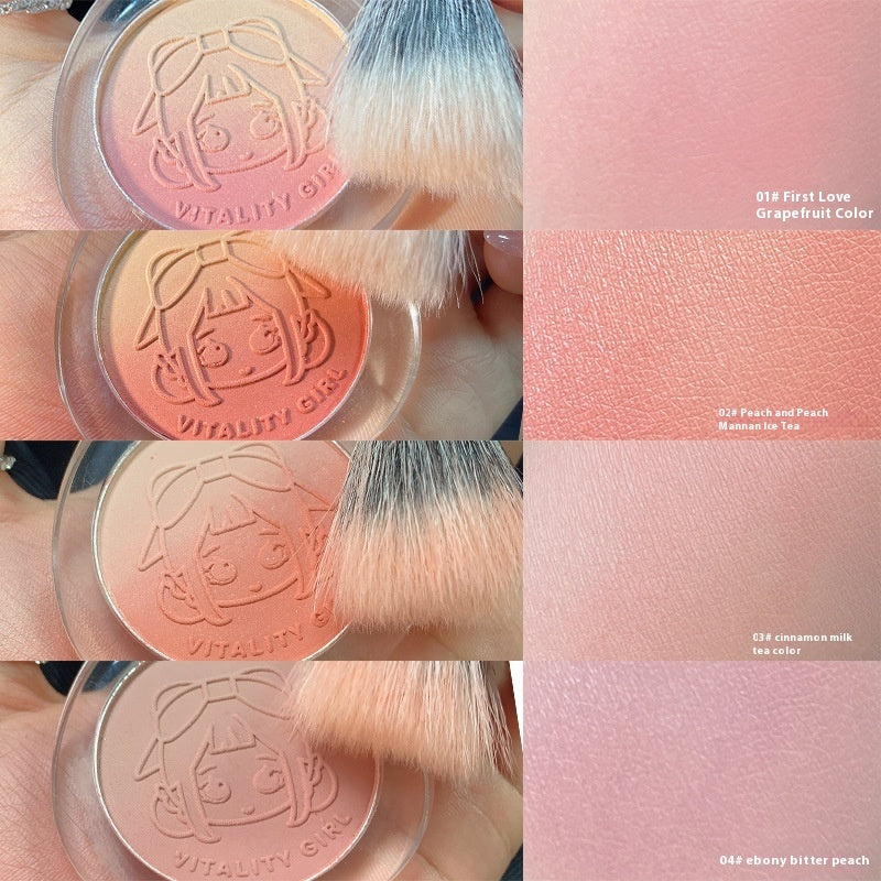 Vigorous Blush Natural Nude Color Gradient Blush Highlight Contour Compact