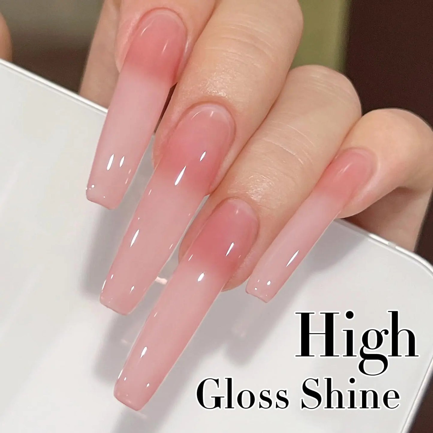 Double Rhythm Translucent Gel Polish Sheer Neutral Natural Light Milky Same Color Same Bottle 15ML Jelly Nail Polish Nail Art DIY at Home (Milky Rose Pink-A1380)