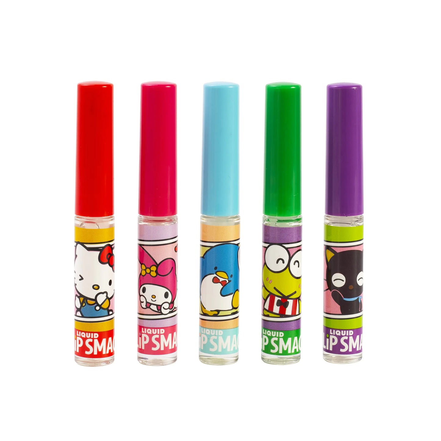 Lip Smacker Sanrio Hello Kitty and Friends Flavored Liquid Lip Gloss | Dry Lips | For Kids, Men, Women | Stocking Stuffer | Christmas Gift | Set of 5 5 Count (Pack of 1)