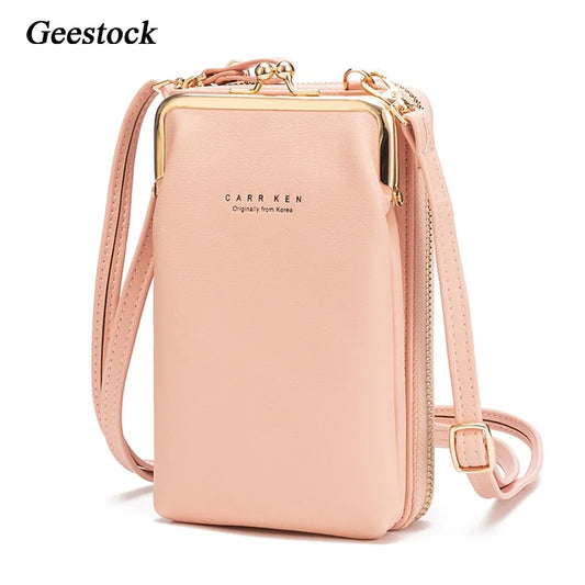 Geestock Women's PU Leather Phone Crossbody Bag