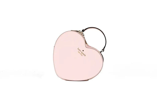 Kate Spade Love Shack Chalk Pink Saffiano Leather Top Handle Heart Crossbody Handbag