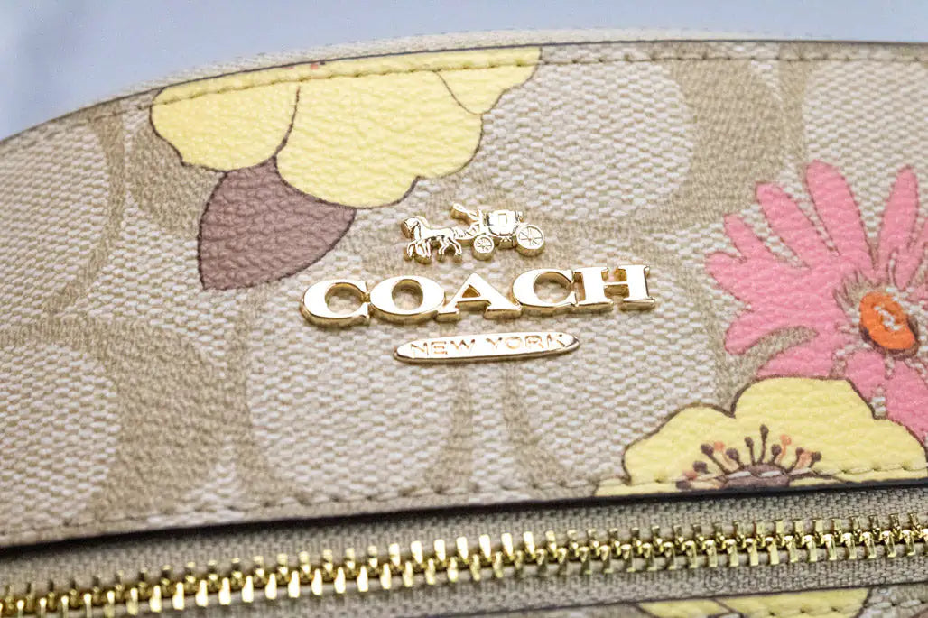 Coach Rowan Mini Floral Signature File Crossbody Handbag