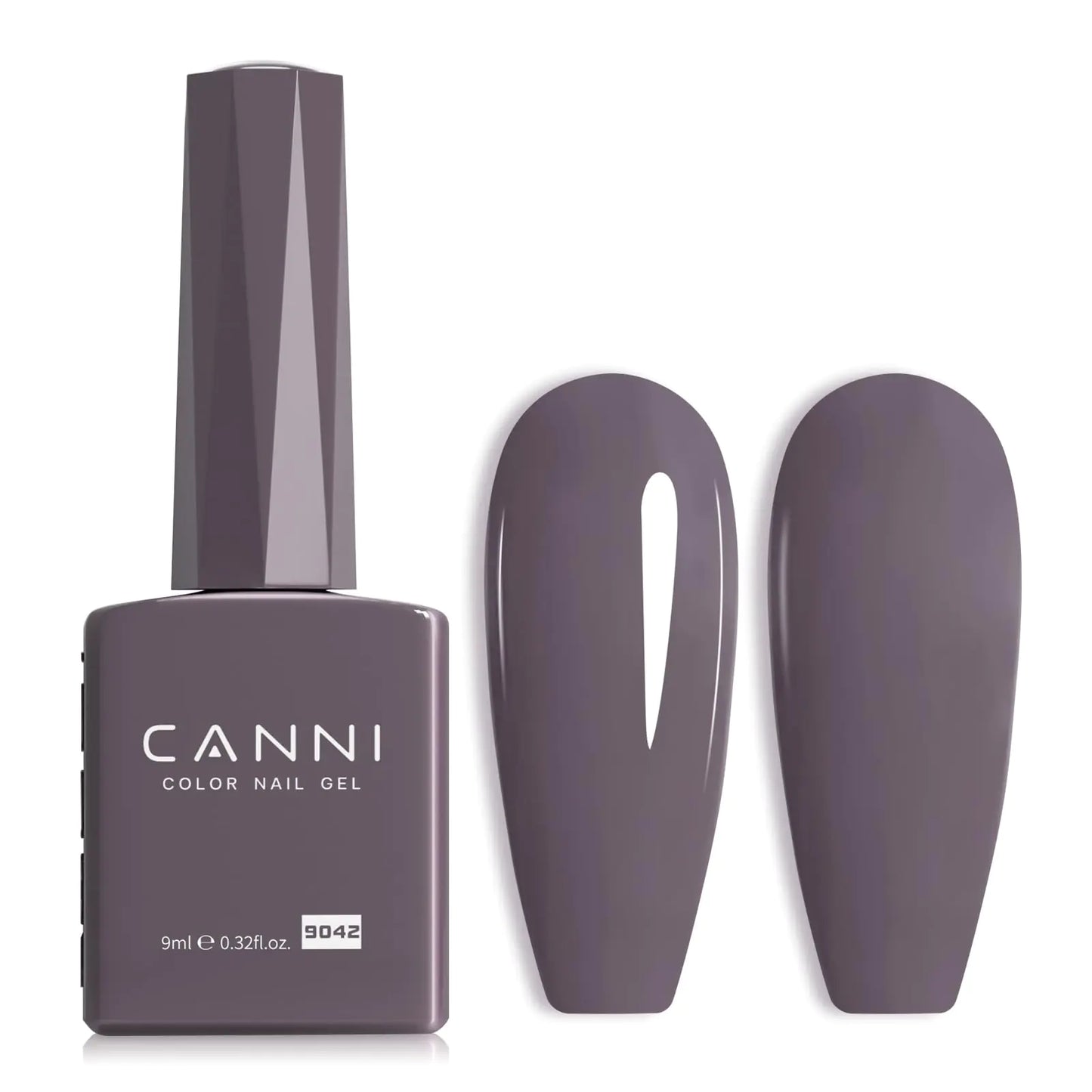 CANNI Grey Gel Nail Polish, 1Pcs Dark Grey Gel Polish Violet Brown Color Nail Polish Gel High Gloss Soak Off U V Gel Nail French Nail Manicure Salon DIY