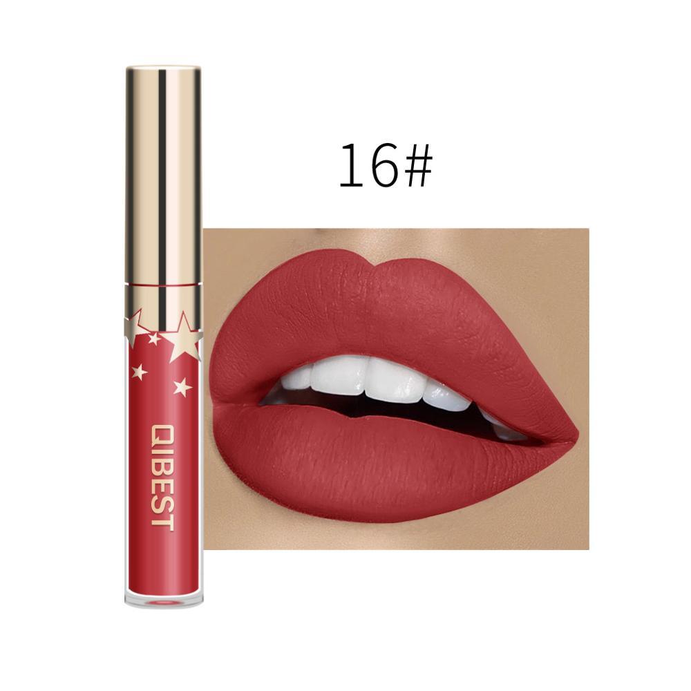 QIBEST matte matte non-stick cup lip gloss