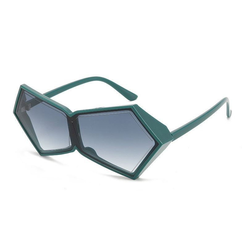 Fashion UV Protection Polygon Frame Sun Glasses