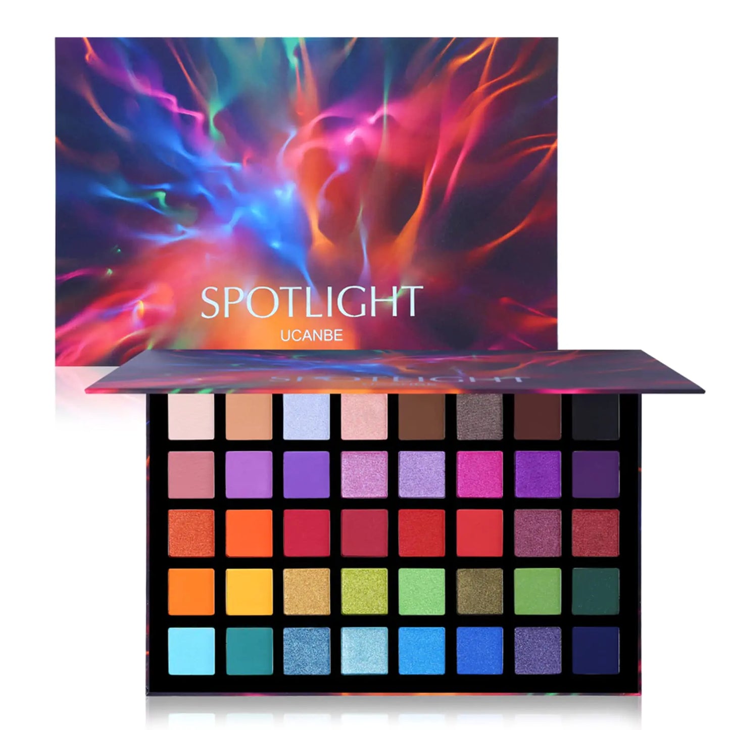 UCANBE Spotlight Eyeshadow Palette Professional 40 Color Eye Shadow Matte Shimmer Makeup Pallet Highly Pigmented Colorful Powder Long Lasting Waterproof Eye Shadow Palette A