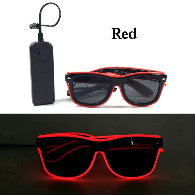 Colorful LED Luminous Glowing Neon Glasses