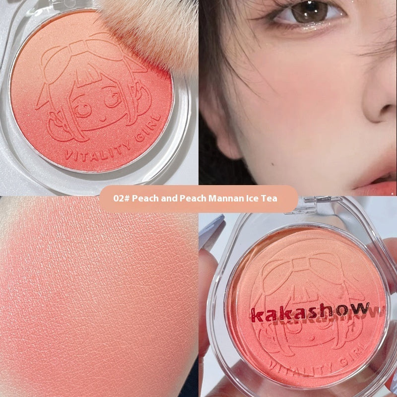 Vigorous Blush Natural Nude Color Gradient Blush Highlight Contour Compact