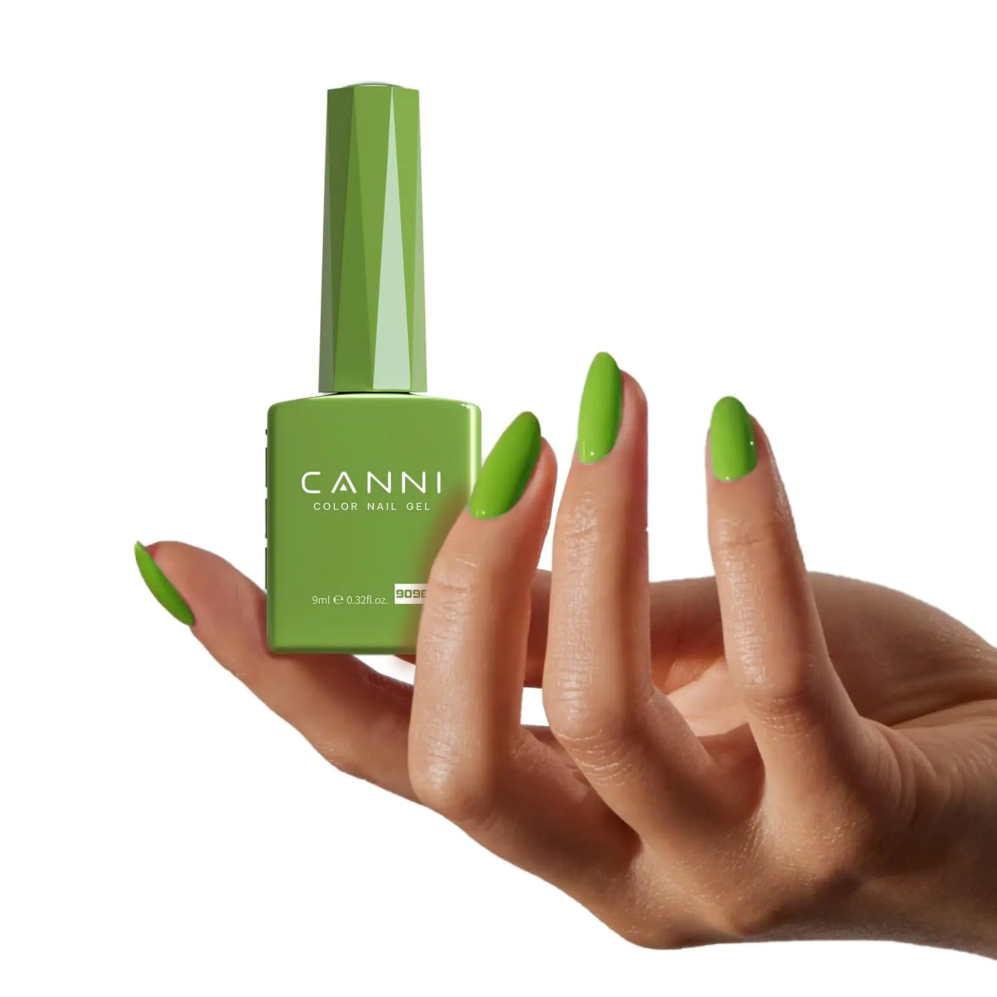 CANNI Green Gel Nail Polish, 1Pcs Pastel Lime Sage Light Green Gel Polish Bringt Mint Green Color Nail Polish Gel High Gloss Soak Off U V Gel Nail French Nail Manicure Salon DIY