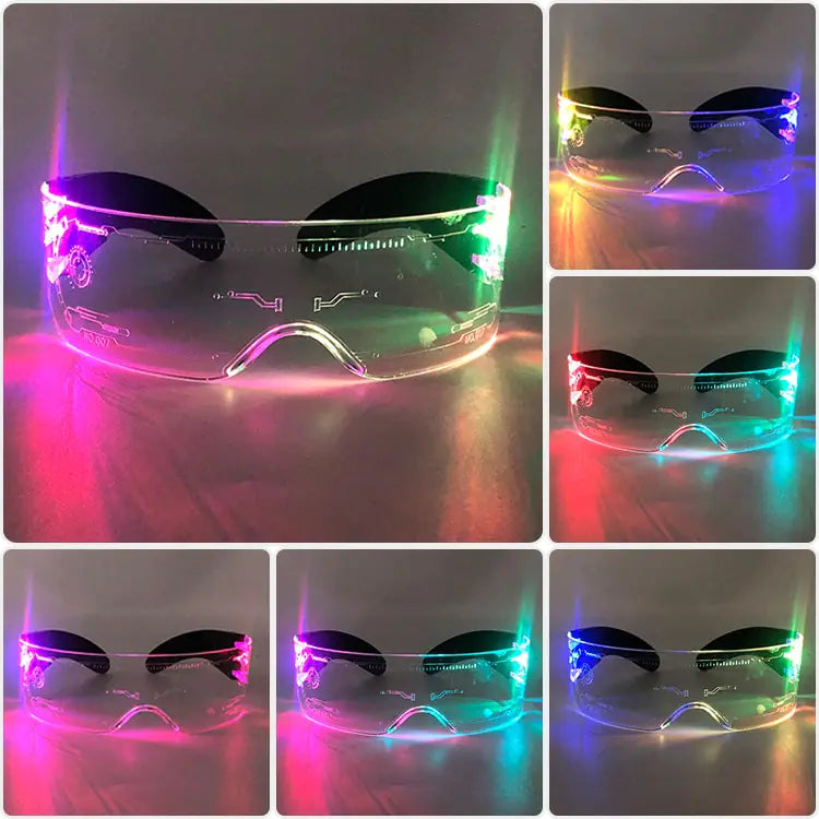 Colorful LED Luminous Glowing Neon Glasses