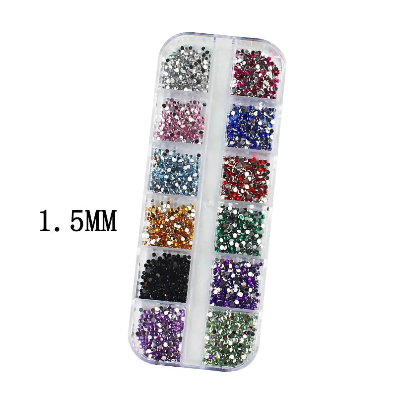 Box Nail Art Flat Back Crystal Rhinestone