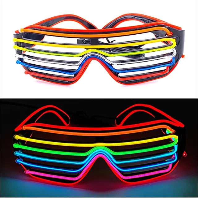 Colorful LED Luminous Glowing Neon Glasses