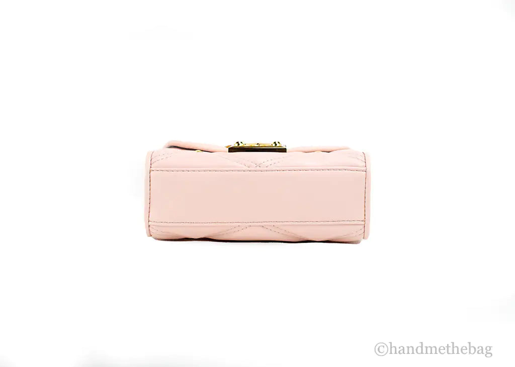 Michael Kors Serena Small Powder Blush Vegan Studded Crossbody