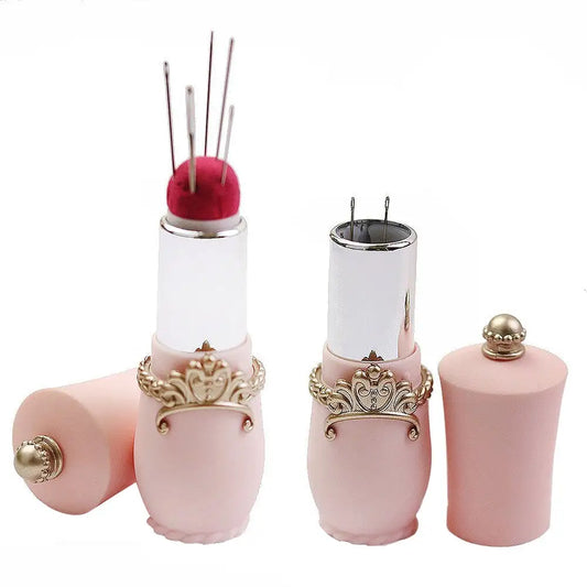 Lipstick Needle Pin Cushion With Needles