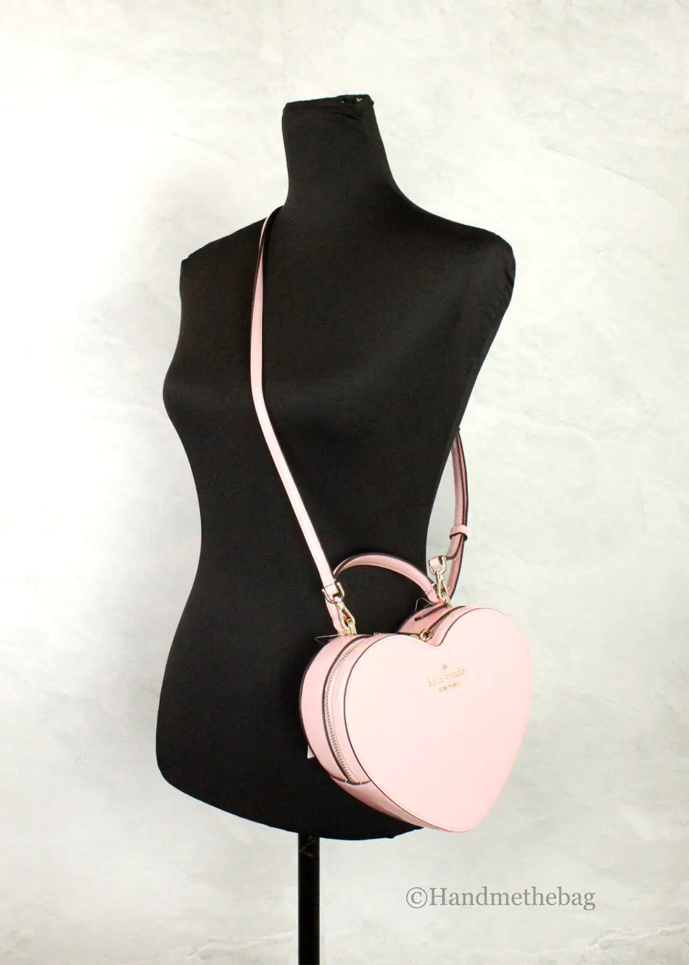 Kate Spade Love Shack Tea Rose Patent Leather Heart Crossbody