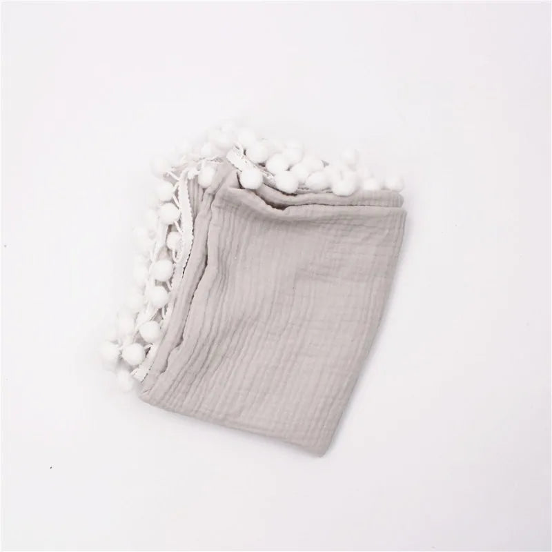 Organic Cotton  Baby Tassel Blankets