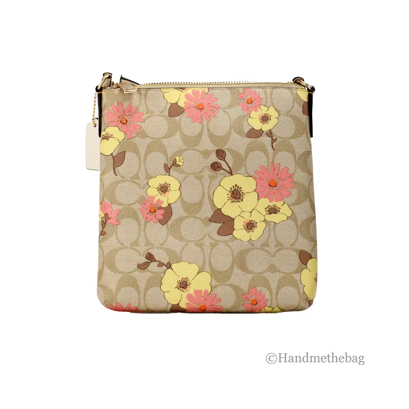 Coach Rowan Mini Floral Signature File Crossbody Handbag