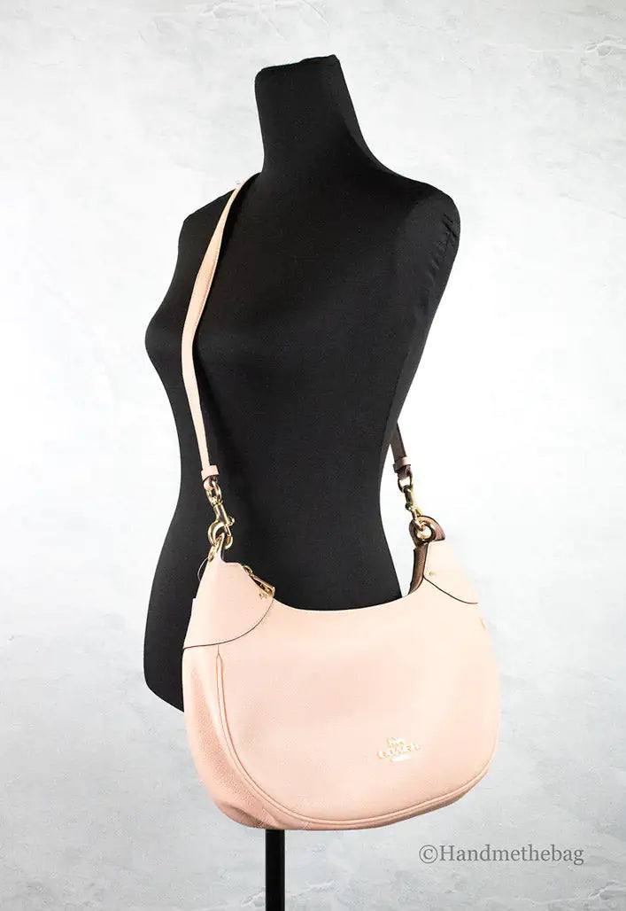 Coach Mara Shell Pink Leather Convertible Hobo Shoulder Crossbody