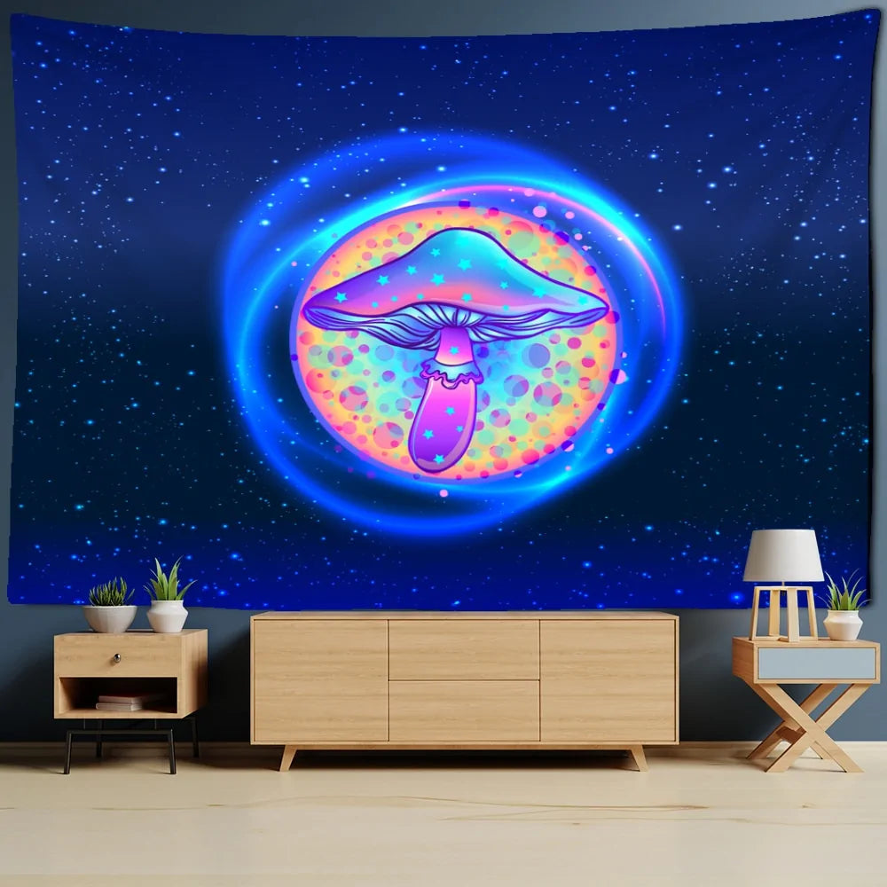 Illusory Art Mushroom Wall Hanging Tapestry