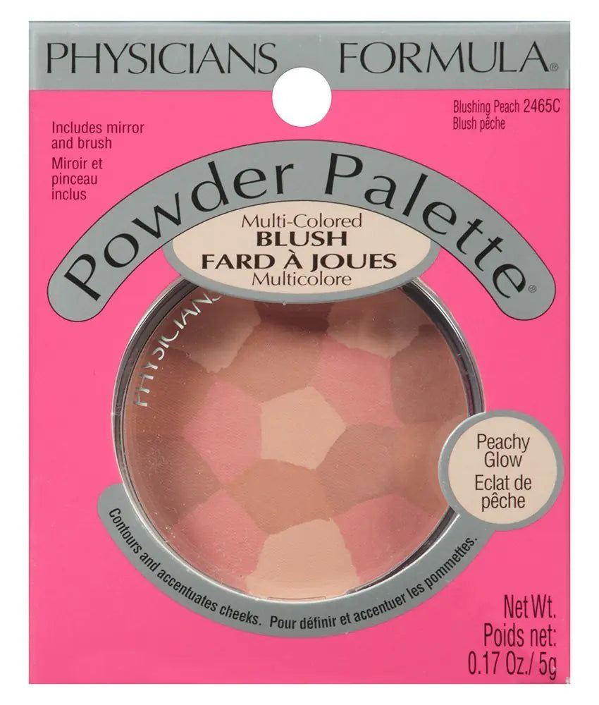 Physicians Formula Powder Palette Multi-Colored Blush Powder Blushing Peach, Dermatologist Tested