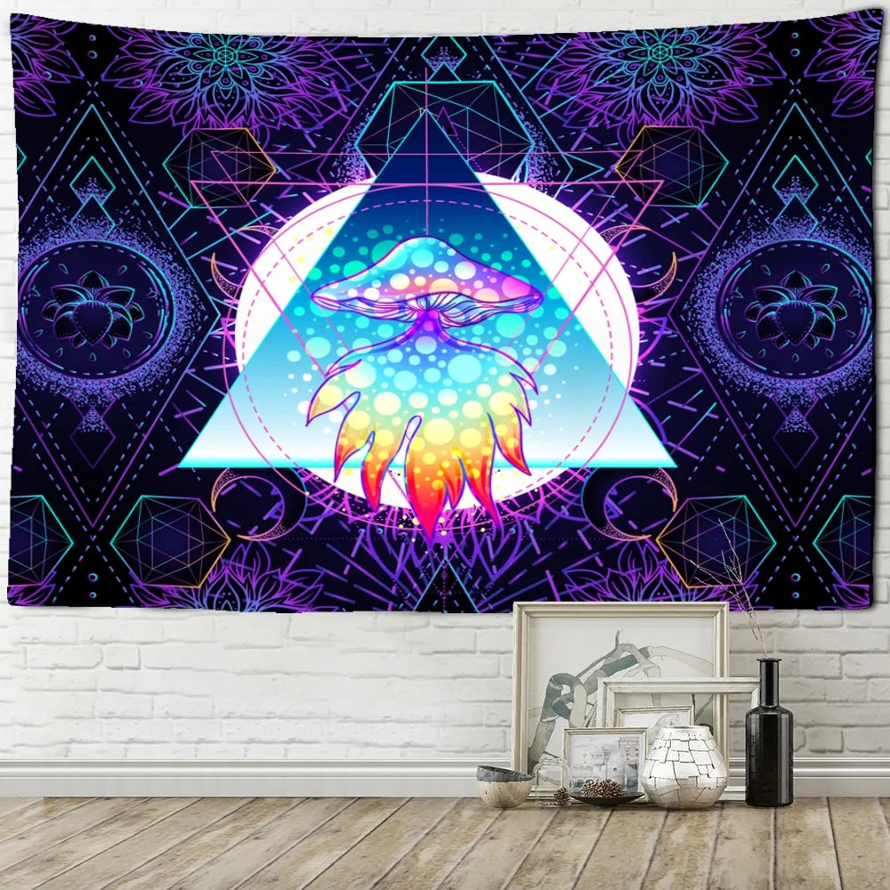 Illusory Art Mushroom Wall Hanging Tapestry