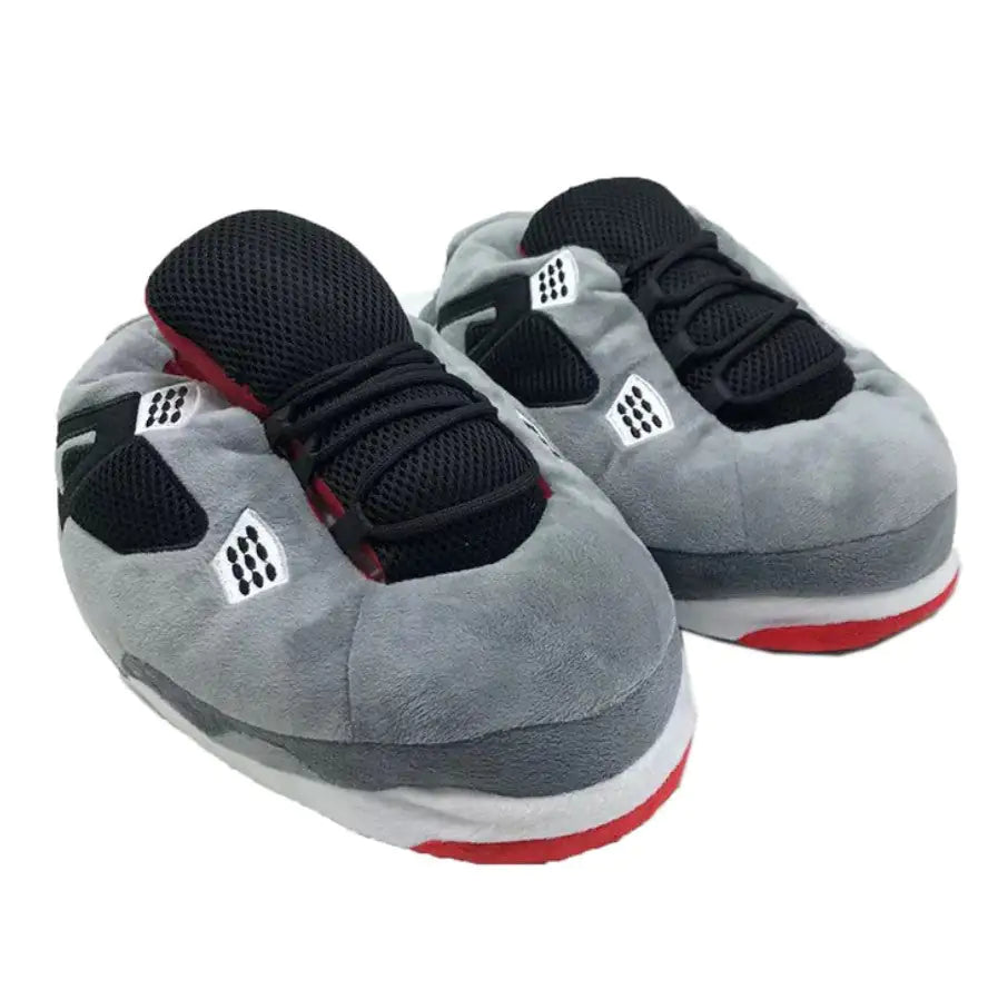 Grey Novelty Sneaker Slippers