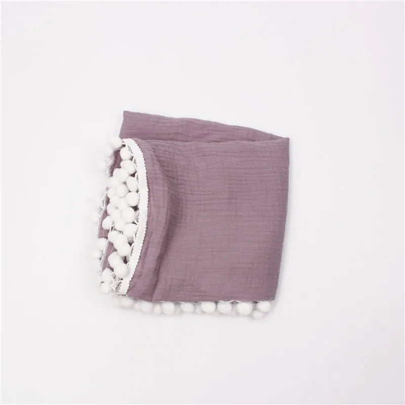 Organic Cotton  Baby Tassel Blankets