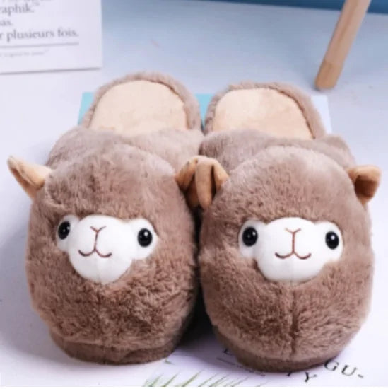 Fluffy Alpaca Slippers