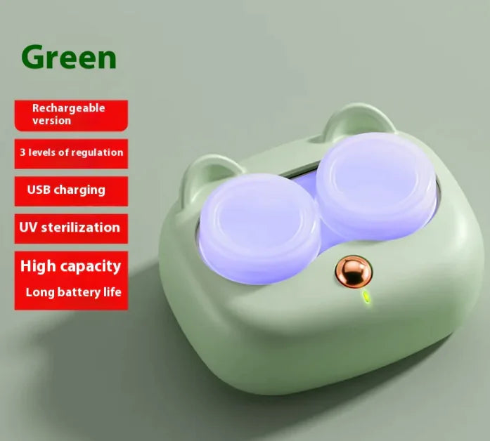 Women's Invisible Portable Multifunctional Three-gear Ultrasonic Cleaning Glasses Case