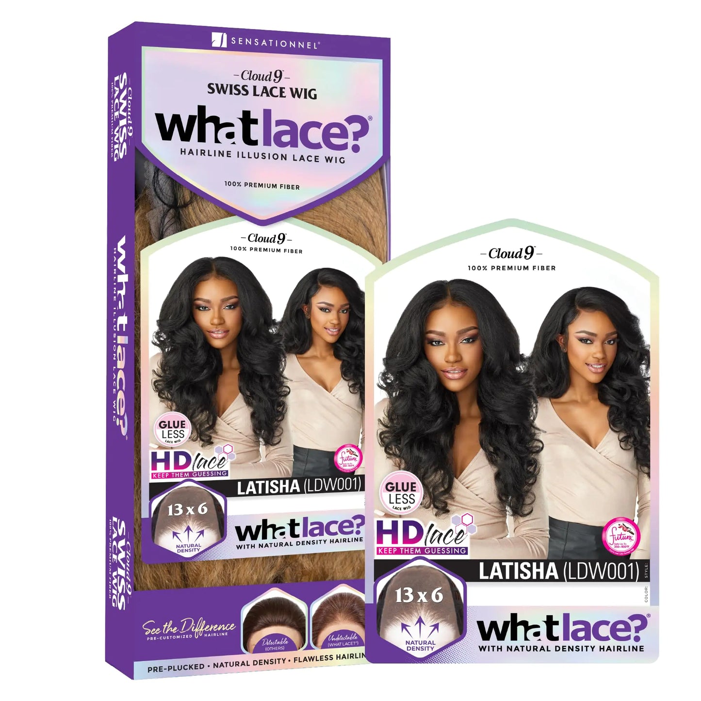 Sensationnel What lace 13x6 wigs - latisha synthetic wig cloud 9 with preplucked hairline hd lace - Whatlace Latisha (T1B/30) T1B/30