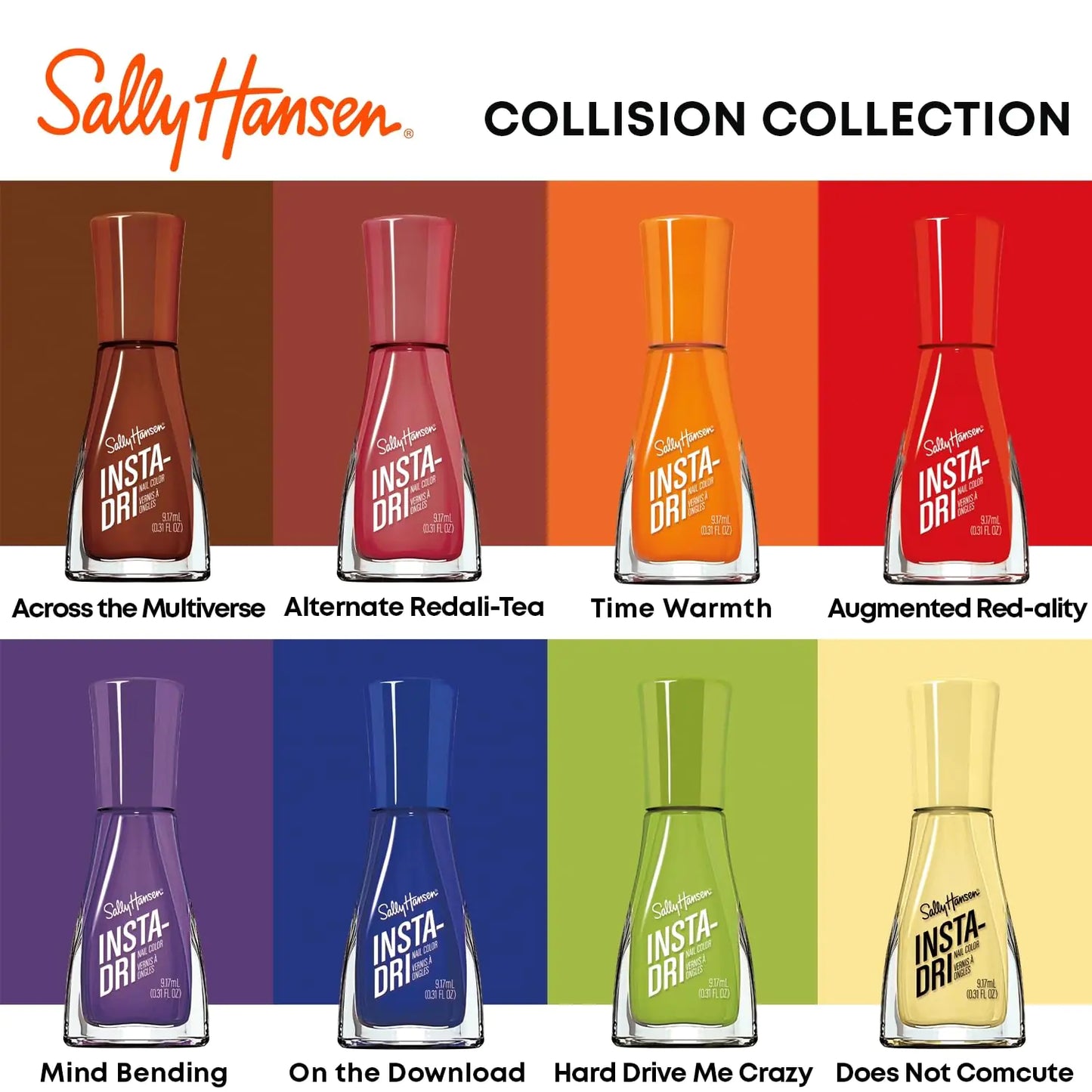 Sally Hansen Insta-Dri® Nail Polish - Color Collision Collection, Time Warmth - 0.31 fl oz.