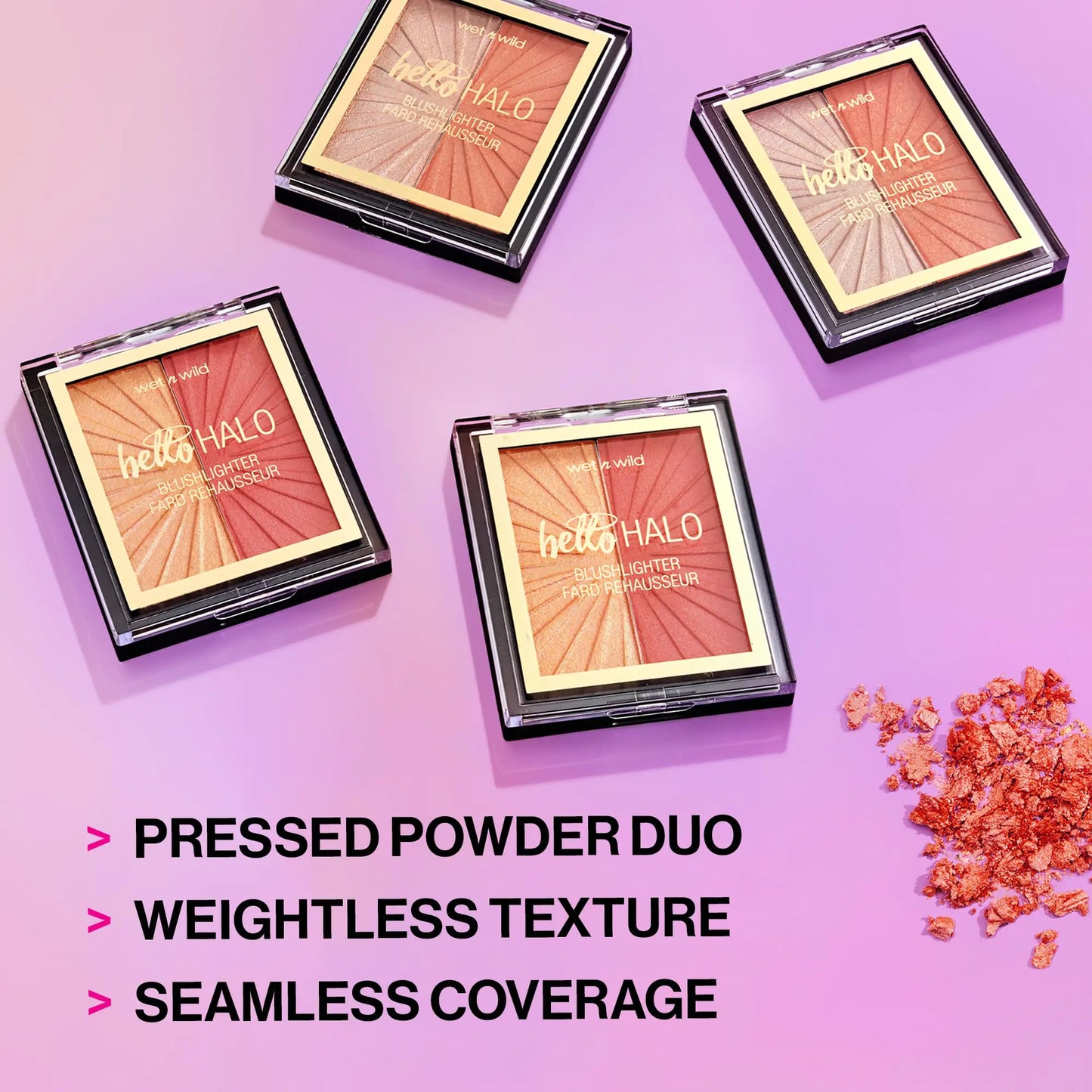 Wet n Wild MegaGlo Blushlighter, Blendable Blush & Highlighter Set, Shimmery Metallic Finish, Flash Me 3- Flash Me 0.35 Ounce (Pack of 1)