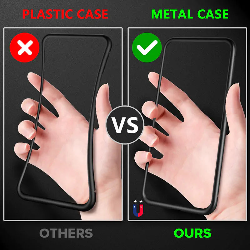 Glass Privacy Metal Phone Case