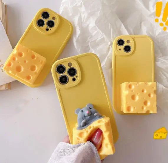 Squeezing Mouse Cheese Phone Case