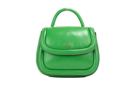 Kate Spade Puffy Green Bean Leather Top Handle Crossbody