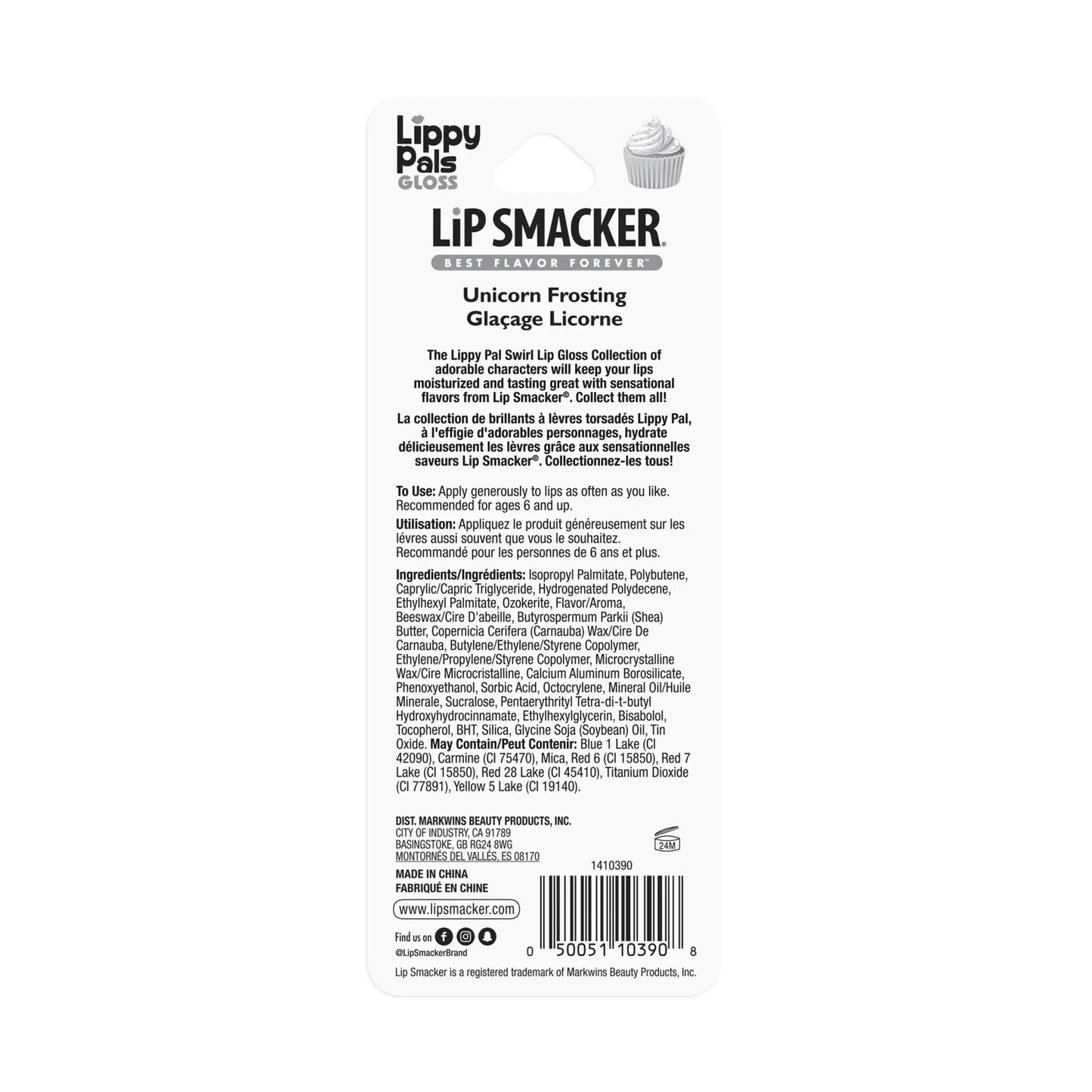 Lip Smacker Lippy pal swirl lip gloss, Unicorn - Unicorn Frosting, 0.14 Ounce (Pack of 4)