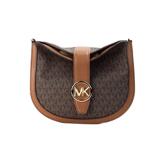 Michael Kors Gabby Small Brown Foldover Hobo Crossbody Bag