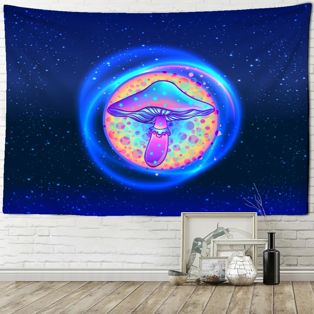 Illusory Art Mushroom Wall Hanging Tapestry