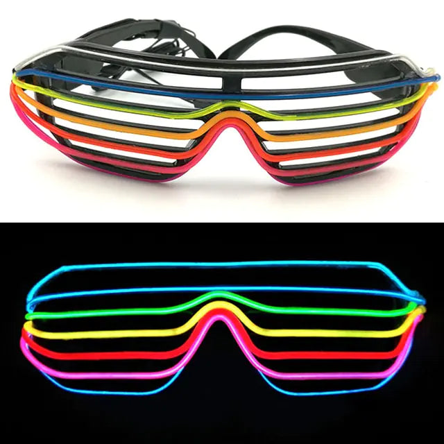 Colorful LED Luminous Glowing Neon Glasses