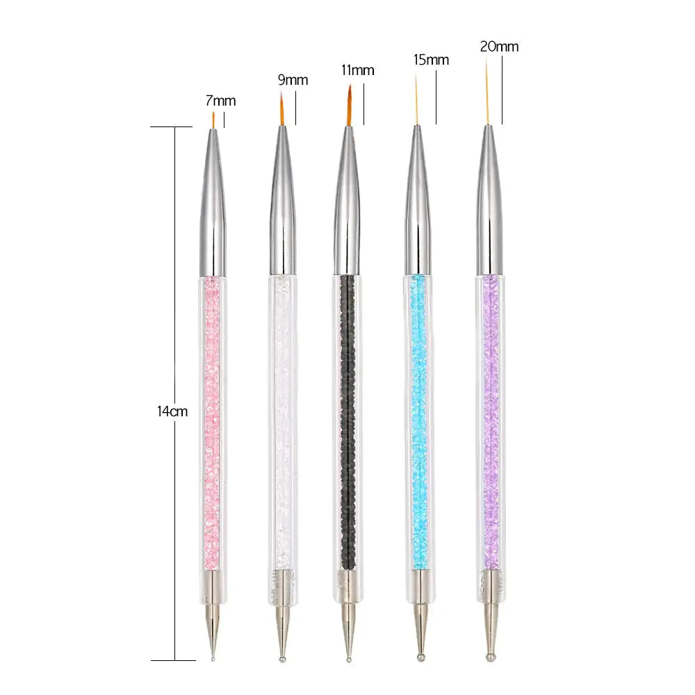 Gel Liner Polish Brush Set Nail Art Dotting Tools