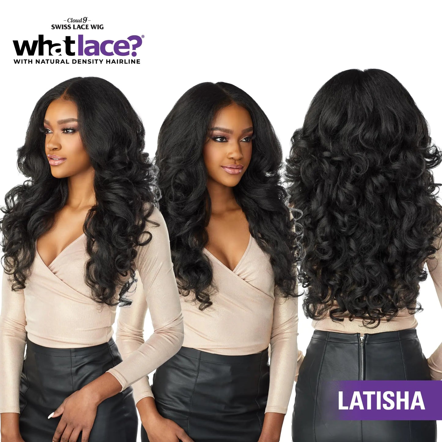 Sensationnel What lace 13x6 wigs - latisha synthetic wig cloud 9 with preplucked hairline hd lace - Whatlace Latisha (T1B/30) T1B/30