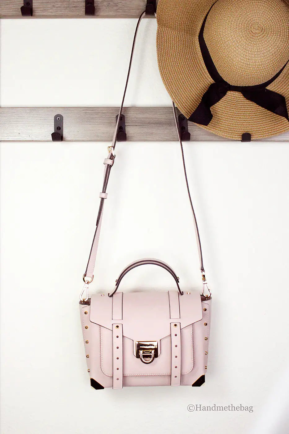 Michael Kors Manhattan Medium Powder Blush Top Handle Satchel