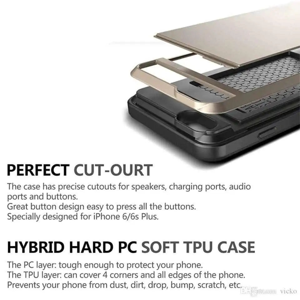 Slide Credit Card Slot Phone Case