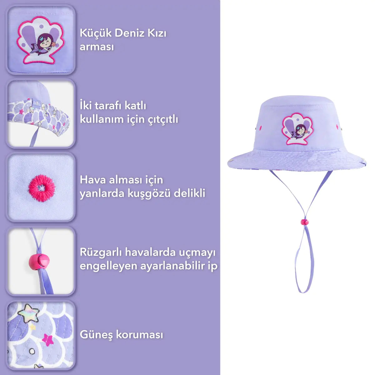 Milk&Moo Kids Hat Unisex Little Mermaid